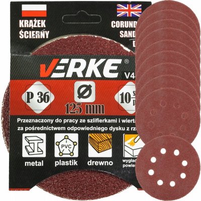 Verke Brusný výsek 125mm P36 10ks V44170 – Zboží Dáma
