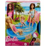 Mattel Barbie set s bazénem a doplňky v krabici – Zboží Dáma