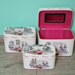 RB-nakuplevne sada kosmetických kufříků Praha Retro S/M/L bílá 3 ks – Zboží Mobilmania