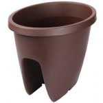 Plastkon Balkónový květináč Balconia OVI na zábradlí 30 cm hnědý – Hledejceny.cz