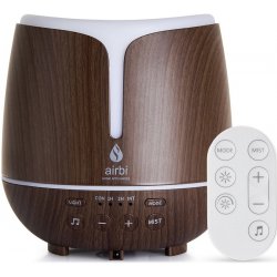 Airbi Sonic Aroma difuzér ultrazvukový s osvětlením a reproduktor s bluetooth reproduktorem Tmavé dřevo 300 ml