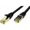 síťový kabel Roline 21.15.0750 S/FTP patch, kat. 6a, venkovní, TPE, LSOH, 0,5m, černý