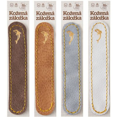 Delfín - kožená záložka do knihy - Hnědá semiš – Hledejceny.cz