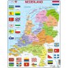 Puzzle Larsen Výukové Politická mapa Nizozemska 48 dílků