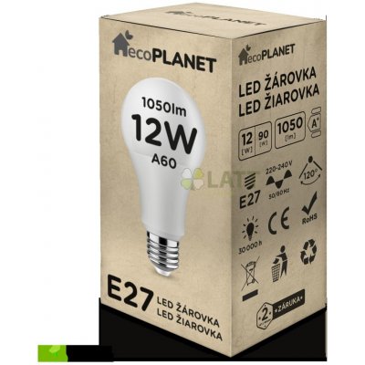 Berge LED žárovka EcoPlanet E27 12W 1050Lm neutrální bílá – Zboží Mobilmania