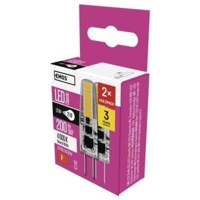 Emos LED žárovka Classic JC G4 1,9 W 21 W 200 lm neutrální bílá ZQ8621.2 – Hledejceny.cz