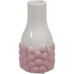 VÁZA BUBLINKY KERAMIKA 6x11,5CM BIELORUŽOVÁ – Hledejceny.cz
