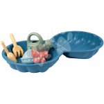 Smoby Pískoviště ekologické mušle sada 2 kusů s bábovičkami Double Mini Sand Pit Green s konvičkou a lopatka s hrabičkami pro malé prostory od 18 m – Hledejceny.cz