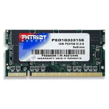 Patriot SIGNATURE LINE SODIMM DDR 1GB 400MHz CL3 PSD1G40016S