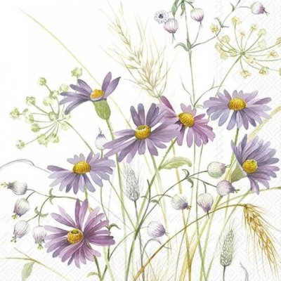 Ubrousek 33x33 cm Lila květy – Hledejceny.cz