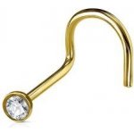 Šperky4U zlacený zahnutý piercing do nosu N0047-GD – Hledejceny.cz