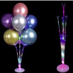 Stojan na balónky LED diody Duhové na 7 balónků