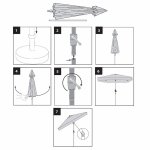 SPRINGOS PALMA GU0037 Zahradní slunečník 230 cm, tmavě šedý – Hledejceny.cz