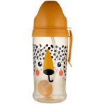 Canpol Babies Nevylévací hrneček se slámkou a závažím BabiesBoo gepard 270 ml – Zboží Mobilmania