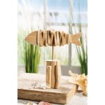 Gilde Dřevěný stojan s reliéfem ryby, 22 cm 499067 – Hledejceny.cz
