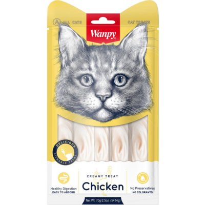 Wanpy Creamy Lickable Treats Chicken 5 x 14 g – Zbozi.Blesk.cz
