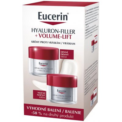 Eucerin Hyaluron-Filler + Volume Lift Denní krém 50 ml + noční krém 50 ml – Zboží Dáma