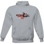 mikina s kapucí s potiskem Handsfree Šedá melír – Sleviste.cz