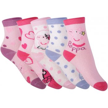 Cerdá Peppa Pig 5PACK dětské ponožky vícebarevné