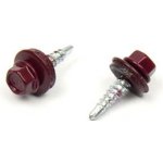 Střešní šroub + EPDM 4,8 x 20 mm, samovrtný - Vínová RAL 3005 / balení 200 ks – Zboží Mobilmania