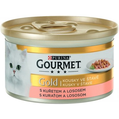 Gourmet Gold kousky ve šťávě losos a kuře 85 g – Zboží Mobilmania
