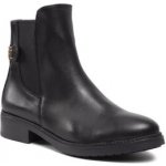 Tommy Hilfiger kotníková obuv s elastickým prvkem Th Leather Flat Boot FW0FW06749 black – Hledejceny.cz