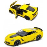 Welly Chevrolet Corvette Z06 2017 model žlutá 1:24 – Zboží Mobilmania