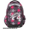 Školní batoh Top Model batoh Star 4 šedo růžová