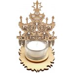 Amadea Dřevěný svícen vánoční stromek 11 cm – Hledejceny.cz