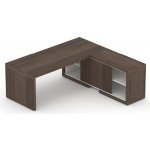 Nábytek Designový cz DLZ1 Manažerská sestava stolu s komodou SOLID Z1 jilm royal bílá – Zboží Dáma