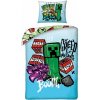 Povlečení Baby Nellys Oboustranné bavlna povlečení MINECRAFT Blast MNC283BL 140x200 70x90