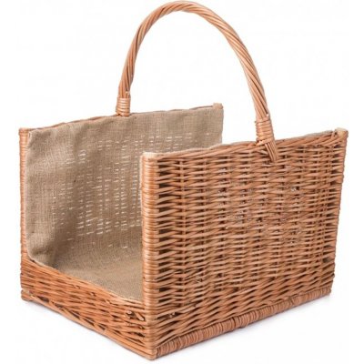 OVČÍ VĚCI Proutěný Koš krbový hranatý s jutou 47 x 32 cm; – Zboží Dáma