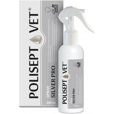 JM Sante Polisept Vet Spray Silver Pro roztok na rány pro psy a kočky 200 ml – Zboží Mobilmania