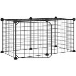 zahrada-XL 8panelová ohrádka pro zvířata s dvířky černá 35 x 35 cm ocel – Hledejceny.cz