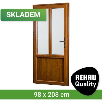 REHAU Smartline+ levé Bílá dovnitř / Zlatý dub ven 98 x 208 cm – Sleviste.cz