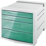 Esselte ColourIce plastový box 4 zásuvky transparentní zelený – Hledejceny.cz