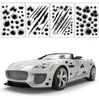 HIAHXC 4 kusy samolepek na auto, samolepky na auto, vtipné voděodolné samolepky na auto, opakovaně | Zboží Auto