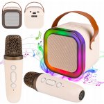 BLUETOOTH REPRODUKTOR PŘENOSNÝ KARAOKE RGB 2 MIKROFONY USB SD MINI JACK – Sleviste.cz