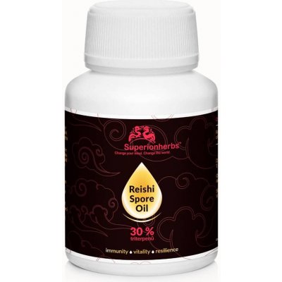 Superionherbs Reishi sporový olej 30% triterpenů 90 kapslí – Hledejceny.cz