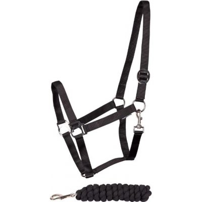 HARRY'S HORSE Ohlávka s vodítkem Initial černá – Zboží Dáma