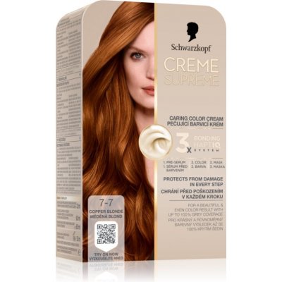 Schwarzkopf Creme Supreme 7-7 Měděná blond – Zboží Mobilmania