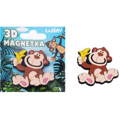 Wiky magnetka 3D opice – Sleviste.cz