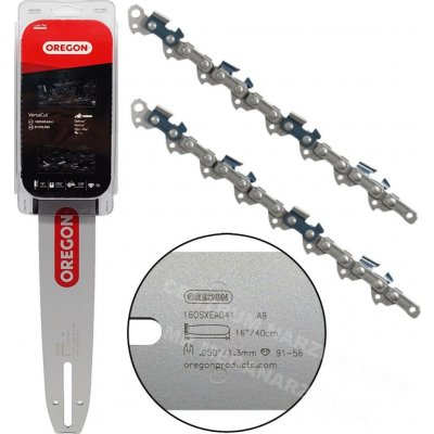 Oregon lišta 16" Sada Combo + 2x řetěz 91VXL056E – Zboží Mobilmania