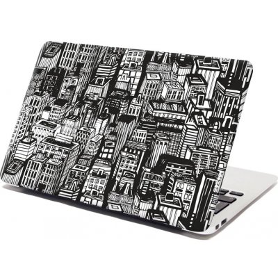 Sablio Samolepka na notebook Kreslené mrakodrapy - 29x20 cm – Zboží Živě