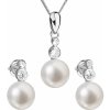 Evolution Group perlová souprava z říčních perel bílá 29035.1
