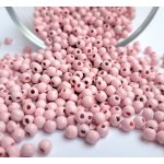 Detoa dřevěné korálky světle růžové 4 mm 10 ks – Zboží Dáma
