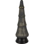 Skleněná vánoční dekorace černozlatého stromečku 15*45 cm Clayre & Eef – Hledejceny.cz