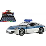 Teddies Auto Welly policie Porsche 911991 Carrera S kov/plast 12cm volný chod 12ks – Zboží Dáma