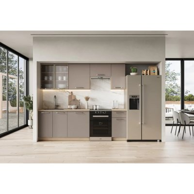 Halmar Kuchyňská linka Alicante 240 dub / taupe – Sleviste.cz
