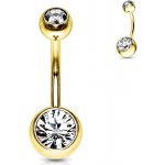 Šperky4U pozlacený piercing banánek malý BS01014C-161046 – Zboží Dáma